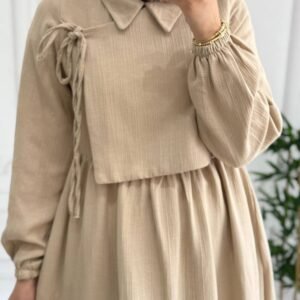 فستان موسلين خريفي ربيعي