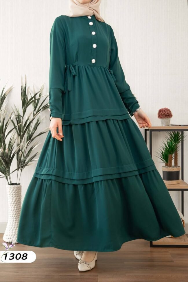 فستان لارا كريب ربيعي صيفي