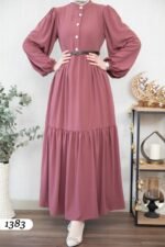 فستان مدينه صيفي هاديء لطيف