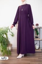 فستان مدينه برباط جانبي