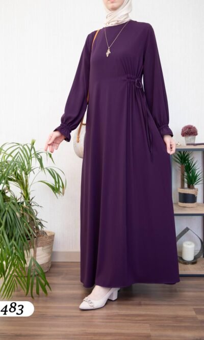 فستان مدينه برباط جانبي