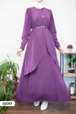 فستان مدينه صيفي مع قصة امامية مُلفتة