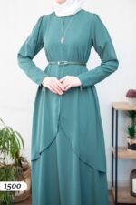 فستان مدينه صيفي مع قصة امامية مُلفتة