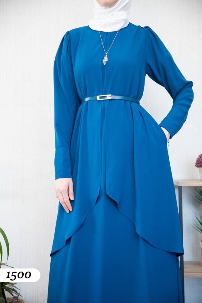 فستان مدينه صيفي مع قصة امامية مُلفتة