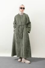 طقم عباية وفستان كوردروي شتوي