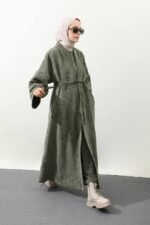 طقم عباية وفستان كوردروي شتوي