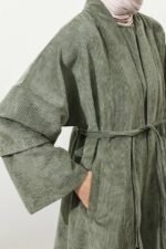 طقم عباية وفستان كوردروي شتوي