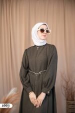 جلباب يونفيكت ربيعي بسحاب وطول كامل