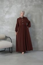 فستان كريستال كريب بألوان داكنة