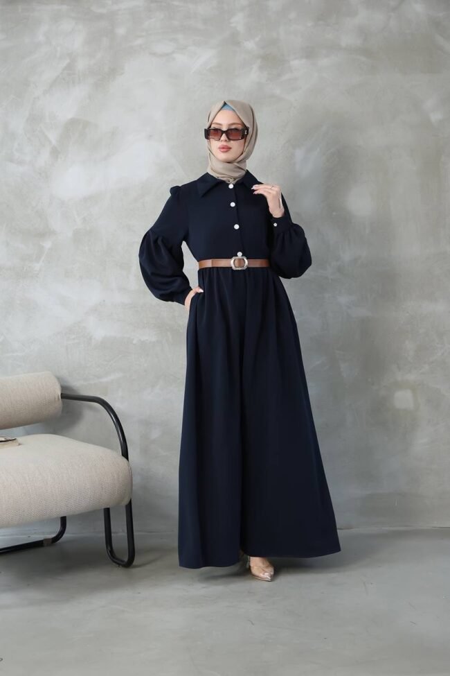 فستان كريستال كريب بألوان داكنة