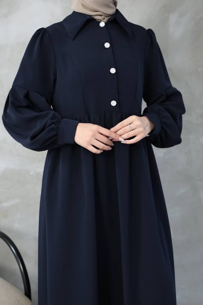 فستان كريستال كريب بألوان داكنة