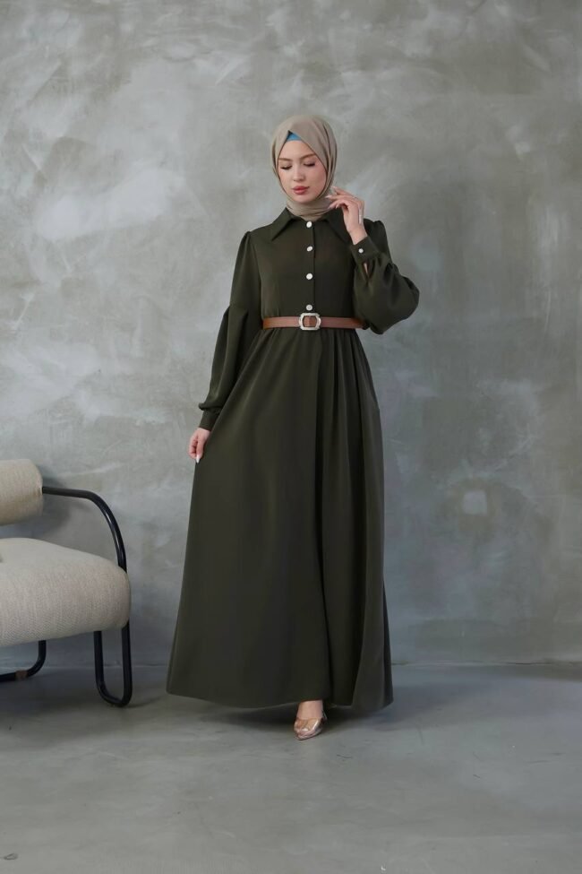 فستان كريستال كريب بألوان داكنة