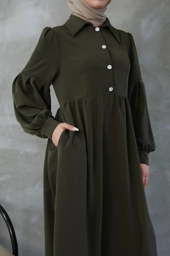 فستان كريستال كريب بألوان داكنة