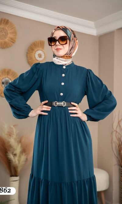 فستان مدينه صيفي بألوان حلوه