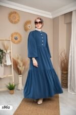 فستان مدينه صيفي بألوان حلوه