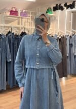 فستان جينز ربيعي صيفي مع فيستا