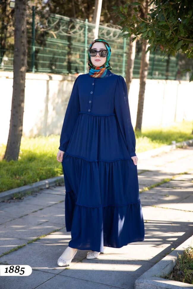 فستان هادئ بقماش ليندا الربيعي