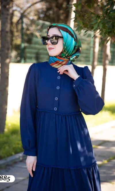 فستان هادئ بقماش ليندا الربيعي