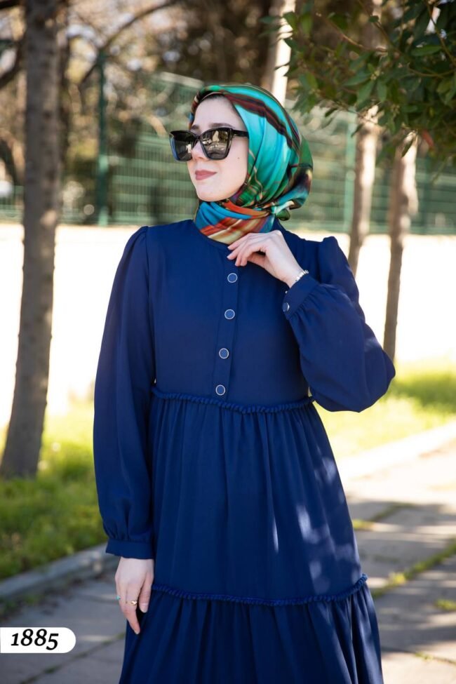 فستان هادئ بقماش ليندا الربيعي