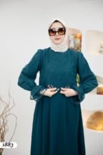 فستان صيفي كريب ودانتيل