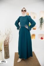 فستان صيفي كريب ودانتيل