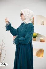 فستان صيفي كريب ودانتيل