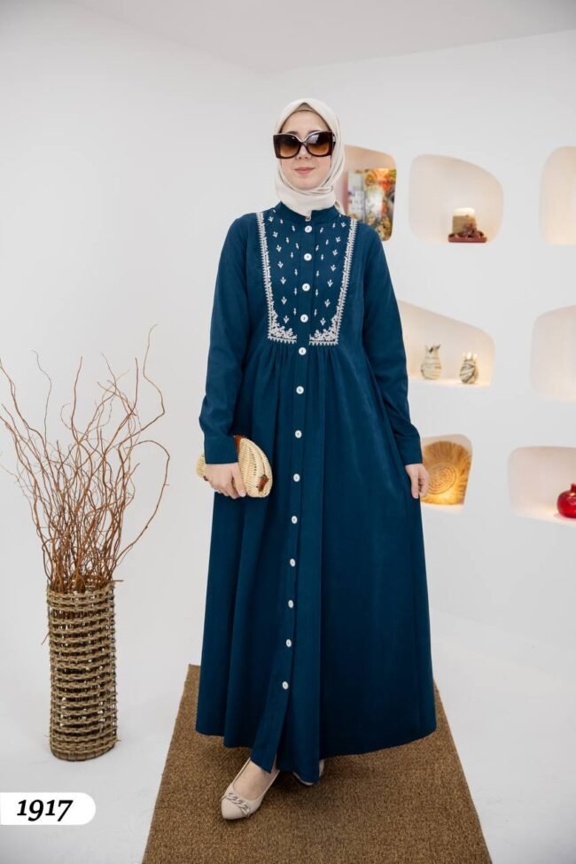 فستان مودال بتطريز جميل