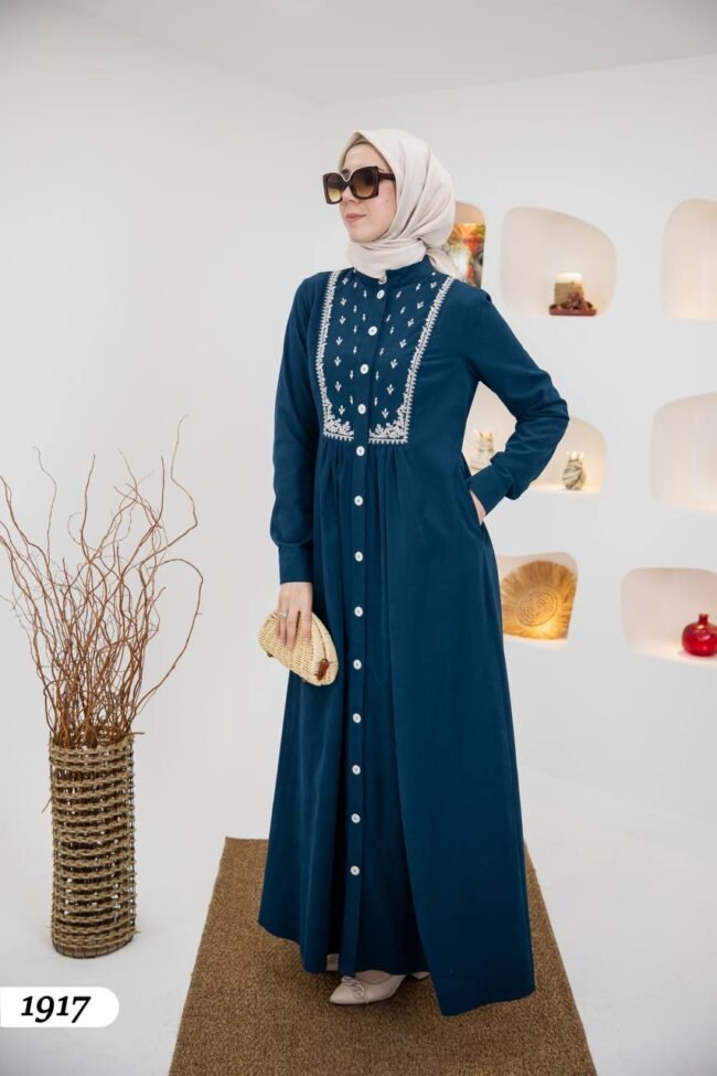 فستان مودال بتطريز جميل