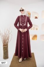 فستان مودال بتطريز جميل