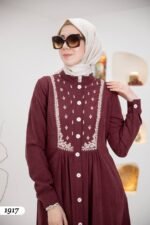 فستان مودال بتطريز جميل