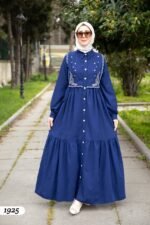 فستان مودال مطرز بالورود