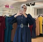 فستان جينز ربيعي صيفي بتصميم رائع