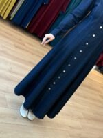 جلباب جينز بأزرار على كامل الطول