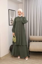 طقم مدينه صيفي تنورة وقميص طويل