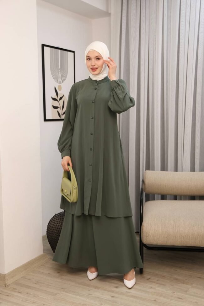 طقم مدينه صيفي تنورة وقميص طويل