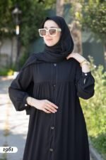 فستان مدينة ايبيك بأزرار على كامل الطول