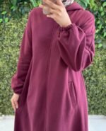 قفطان 3خيطان شتوي الوان سادة