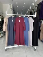 قفطان 3خيطان شتوي الوان سادة