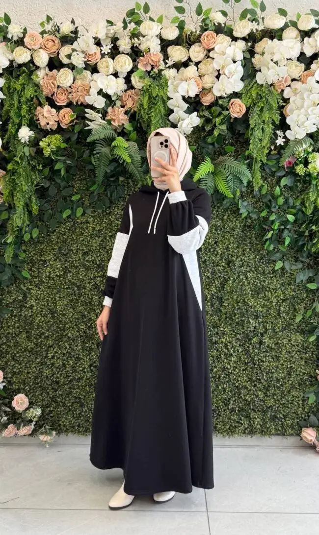 قفطان ايبليك 3خيطان باللون الرمادي على الجانبين