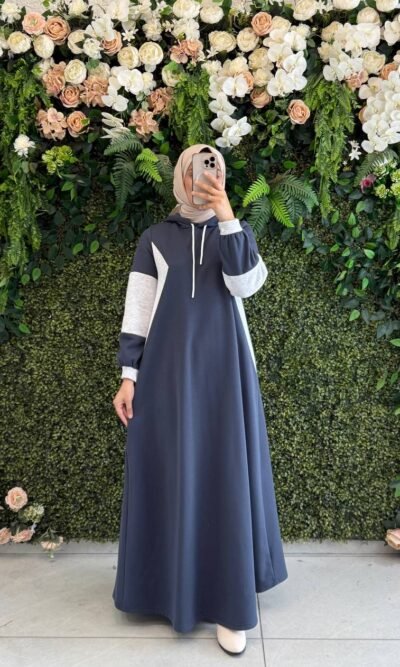 قفطان ايبليك 3خيطان باللون الرمادي على الجانبين