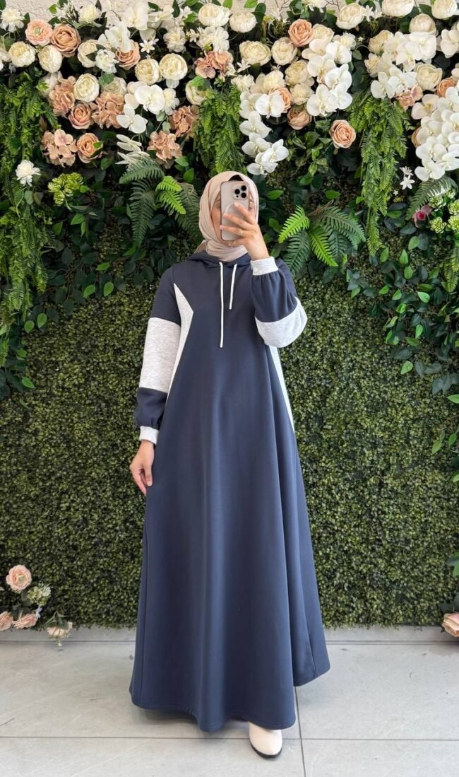 قفطان ايبليك 3خيطان باللون الرمادي على الجانبين