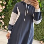 قفطان ايبليك 3خيطان باللون الرمادي على الجانبين