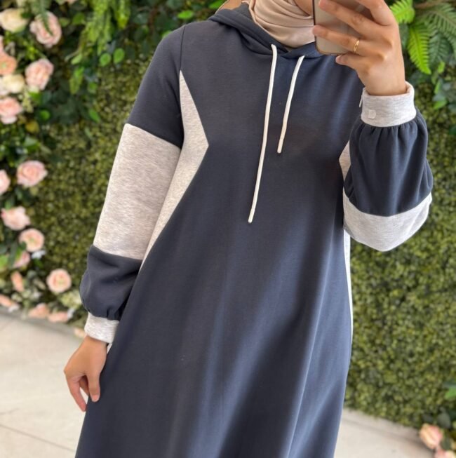 قفطان ايبليك 3خيطان باللون الرمادي على الجانبين