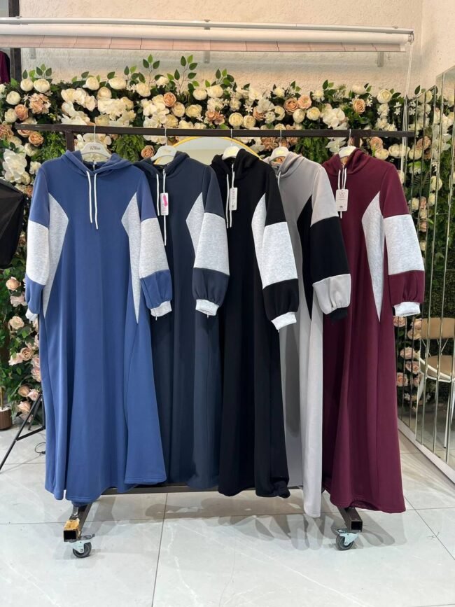 قفطان ايبليك 3خيطان باللون الرمادي على الجانبين