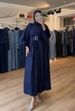 فستان جينز ربيعي صيفي بتصميم رائع