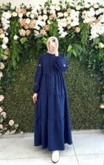 فستان شانيلا بيدين مطرزتين بالورود