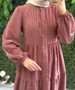 فستان شانيلا بيدين مطرزتين بالورود