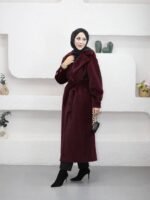 جاكيت فرو شتوي بألوان دافئة