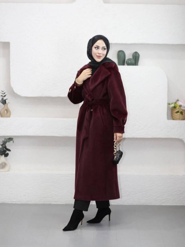 جاكيت فرو شتوي بألوان دافئة