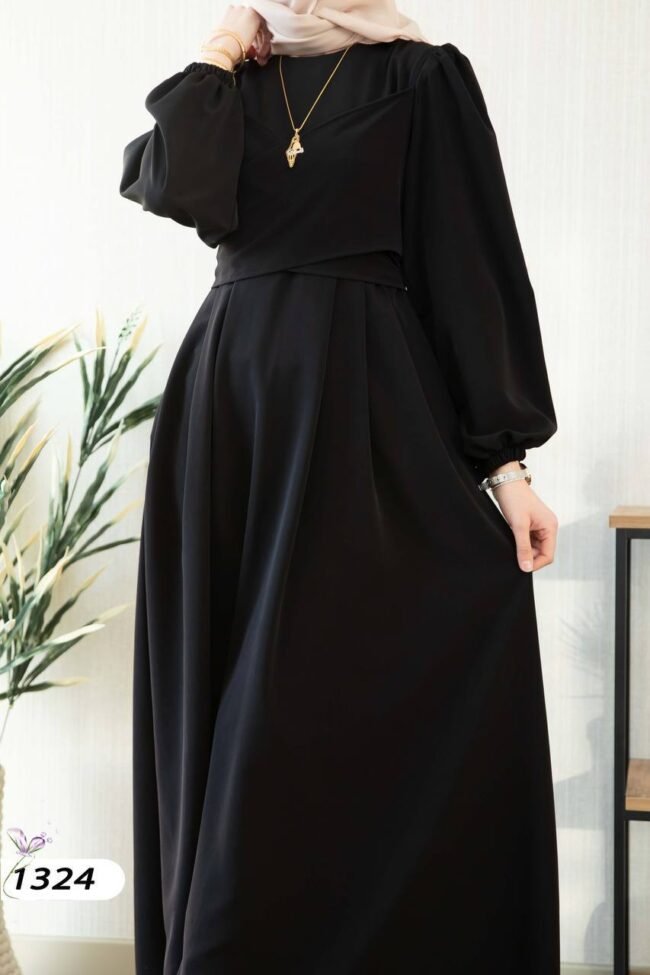 فستان كريستال كريب بألوان حلووه💯